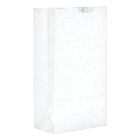 General Grocery Paper Bags, 35 lb Capacity, No 10, 6.31 in x 4.19 in x 12.38 in., White, 2000PK GW10